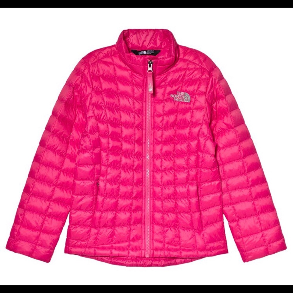 North face hot pink thermoball girls